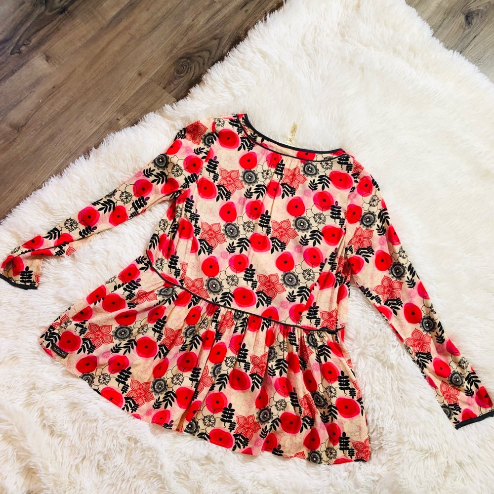 Matilda Jane Mistletoe Magic Red Floral Top, Size: Small!!